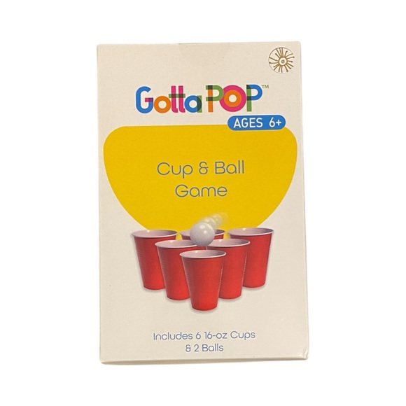 Cup & Ball Game w/Red Jr. Mini Party Cups (NWT!) - Picture 2 of 3